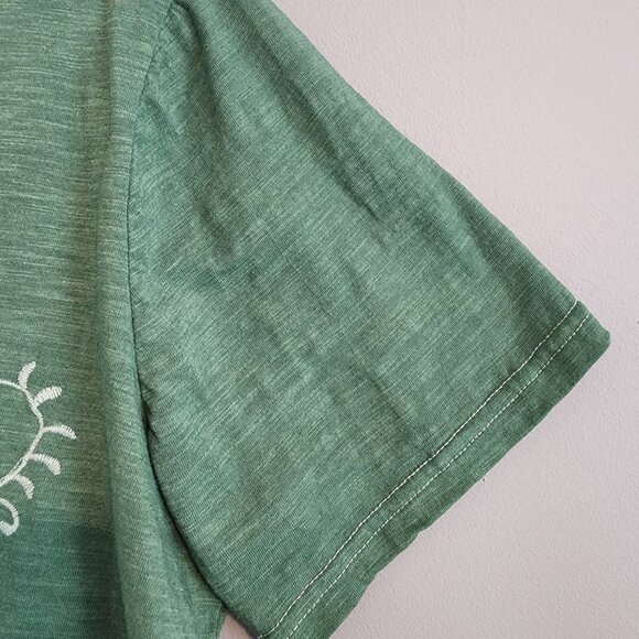 Woman Within Fading Green and White V-Neck Top Size 14/16 M - Picture 7 of 11